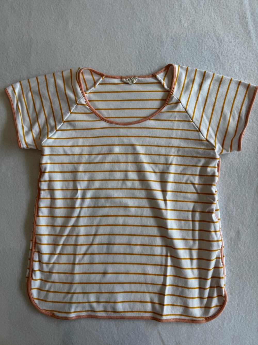 Striped Cotton Pajama Set - White & Yellow - Picture 2 of 9